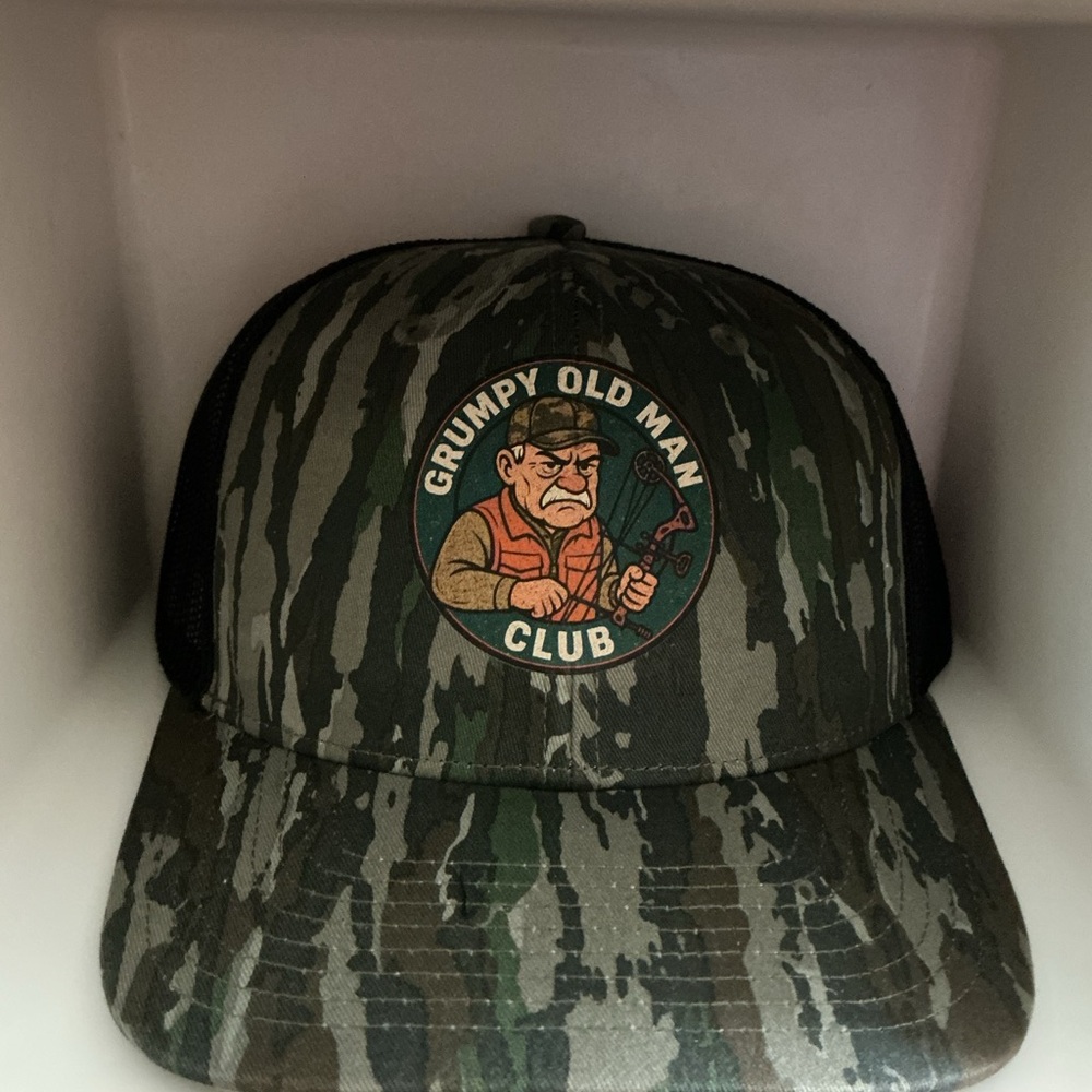Grumpy Old Man Club Hat Hunter w/ compound bow The Game